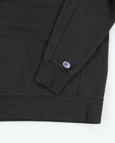 Vintage Y2k 00s Champion Black Sweatshirt - L