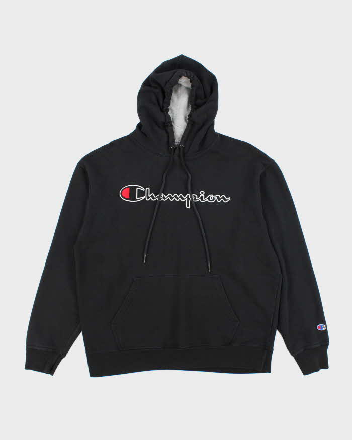 Vintage Y2k 00s Champion Black Hoodie - L