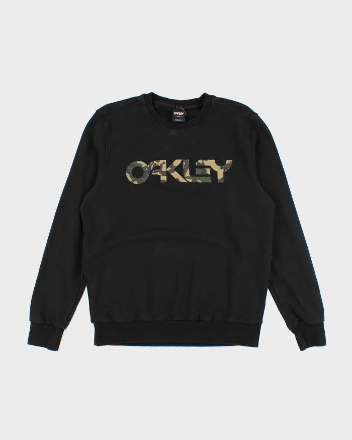 Vintage 2000's Oakley Spell Out Camouflage Logo Sweatshirt - L