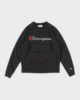 Vintage Y2K Champion Spell Out Patch Sweatshirt - S