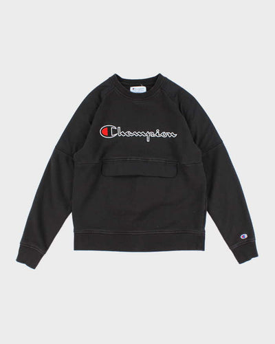 Vintage Y2K Champion Spell Out Patch Sweatshirt - S