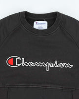 Vintage Y2K Champion Spell Out Patch Sweatshirt - S