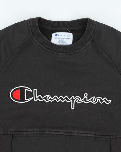 Vintage Y2K Champion Spell Out Patch Sweatshirt - S