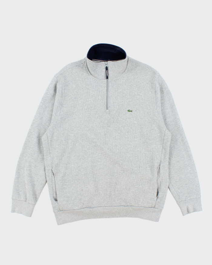 Vintage Y2K Lacoste Quarter Zip Sweatshirt - XXL