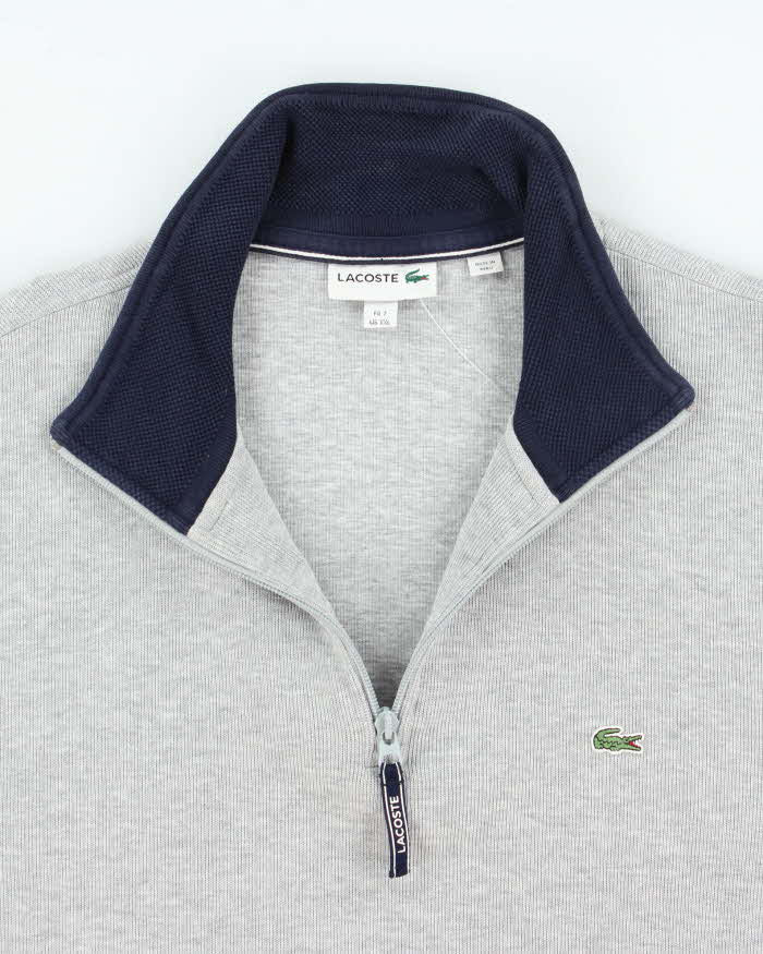 Vintage Y2K Lacoste Quarter Zip Sweatshirt - XXL