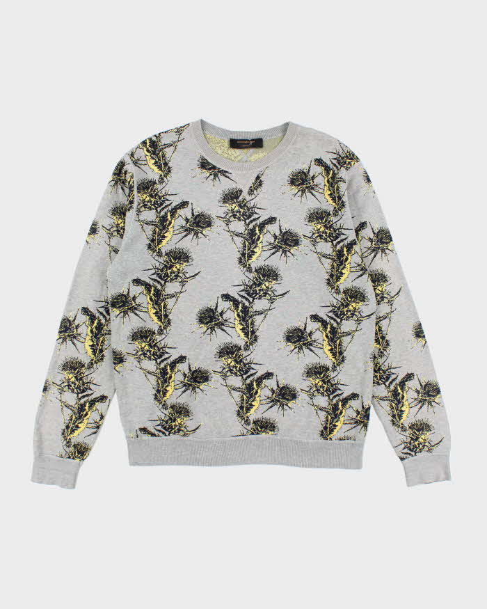 Vintage Ermenegildo Zegna Thistle Graphic Print Sweatshirt - M