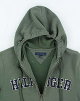 Vintage Y2K Tommy Hilfiger Spell Out Zip Up Hoodie - M