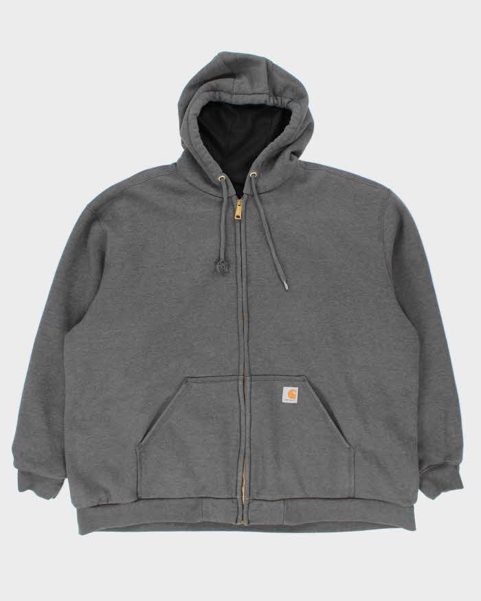Vintage 2000's Carhartt Oversized Faded Zip Up Hoodie - XXXL