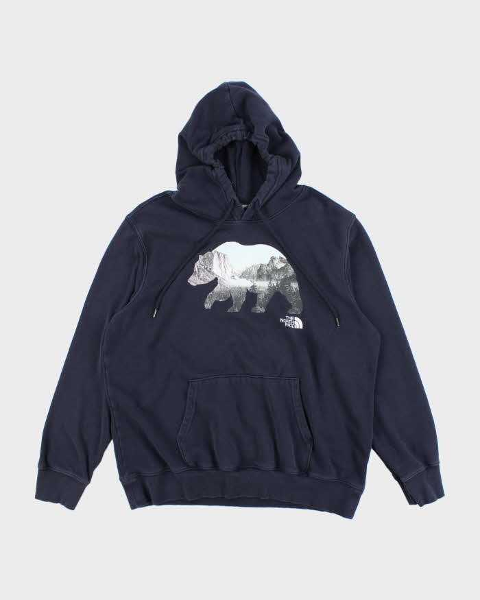 Vintage The North Face Bear Landscape Graphic Hoodie - XL