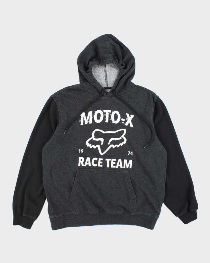 Vintage Y2K Fox Racing Fleeced Lined Hoodie - XL