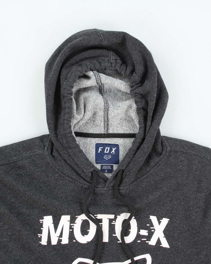 Vintage Y2K Fox Racing Fleeced Lined Hoodie - XL