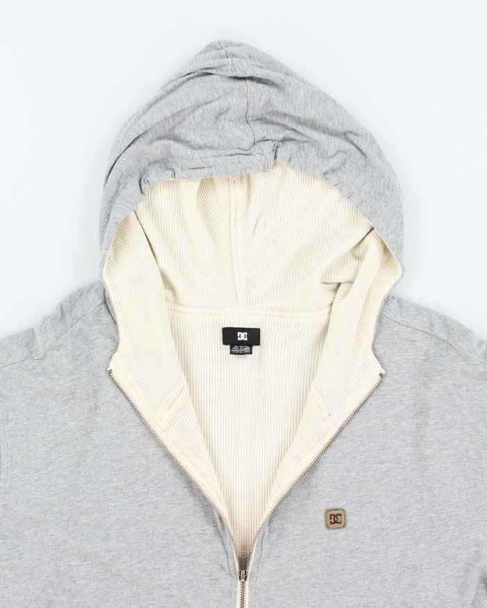 Vintage 2000's DC Skate Co. Waffle Zip Up Hoodie - XL