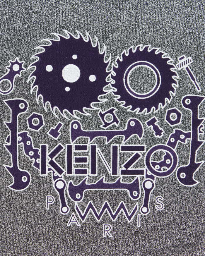 Vintage Kenzo Glitter Heavyweight Embroidered Sweatshirt - L