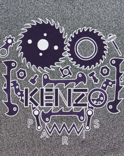 Vintage Kenzo Glitter Heavyweight Embroidered Sweatshirt - L