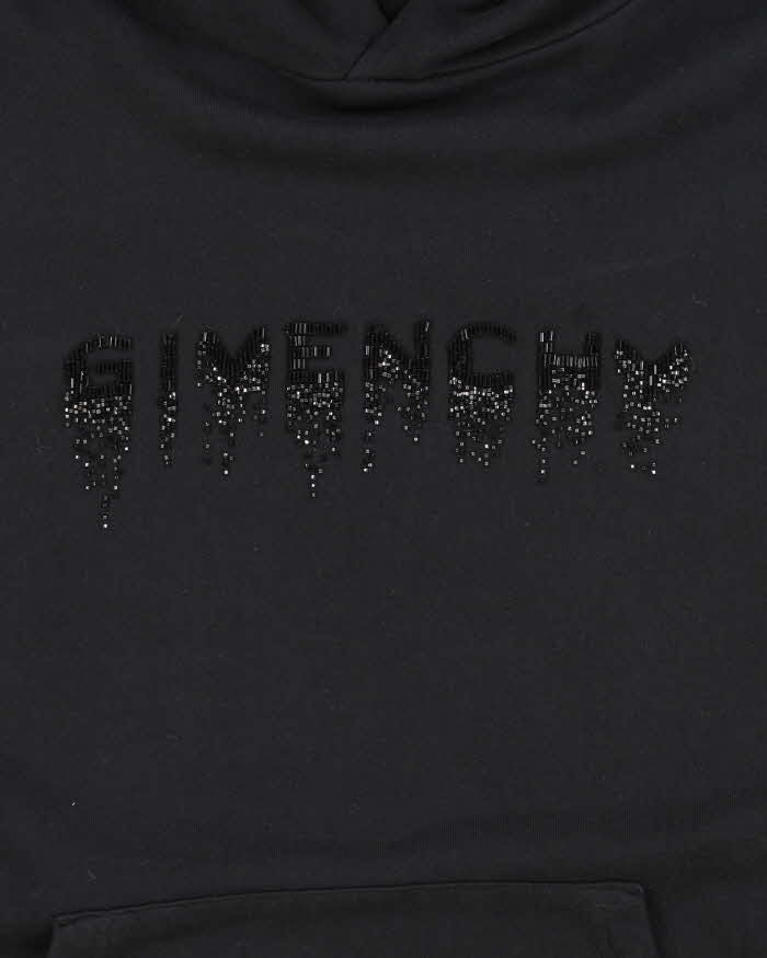 Vintage 2000's Givenchy Bedazzled Logo Hoodie - XS
