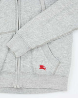 Vintage Burberry Brit Embroidered Logo Zip Up Hoodie - L