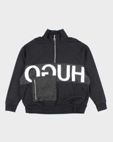 Vintage 2000's Hugo Boss Spell Out Quarter Zip Sweatshirt - M