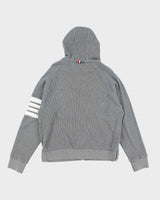Vintage Thom Browne Heavyweight Ribbed Zip Up Hoodie - L