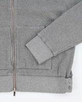 Vintage Thom Browne Heavyweight Ribbed Zip Up Hoodie - L