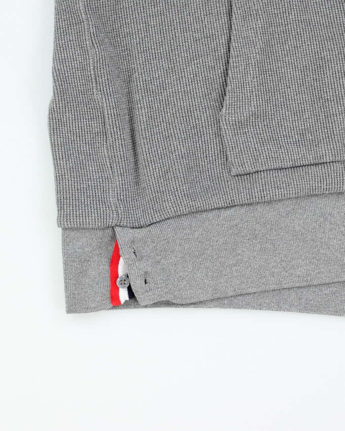 Vintage Thom Browne Heavyweight Ribbed Zip Up Hoodie - L