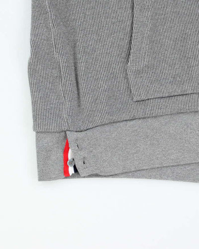 Vintage Thom Browne Heavyweight Ribbed Zip Up Hoodie - L
