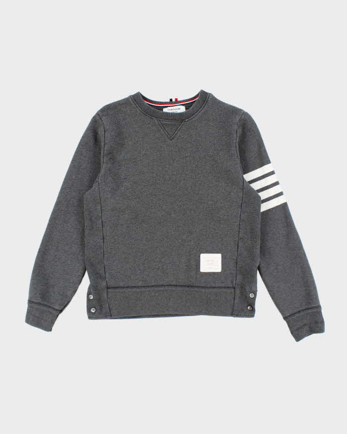 Vintage 2000's Thom Browne Four Striped Sleeve Sweatshirt - L