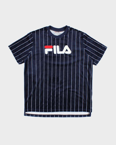 Vintage 2000's Fila Striped Shortsleeve Sweatshirt - S