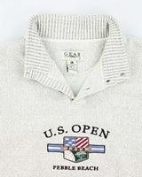 Vintage 2000's US Open Embroidered Logo Quarter Button Sweatshirt - XL