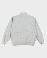 Alltimers Skateboarding Embroidered Centre Logo Quarter Zip Sweatshirt - L