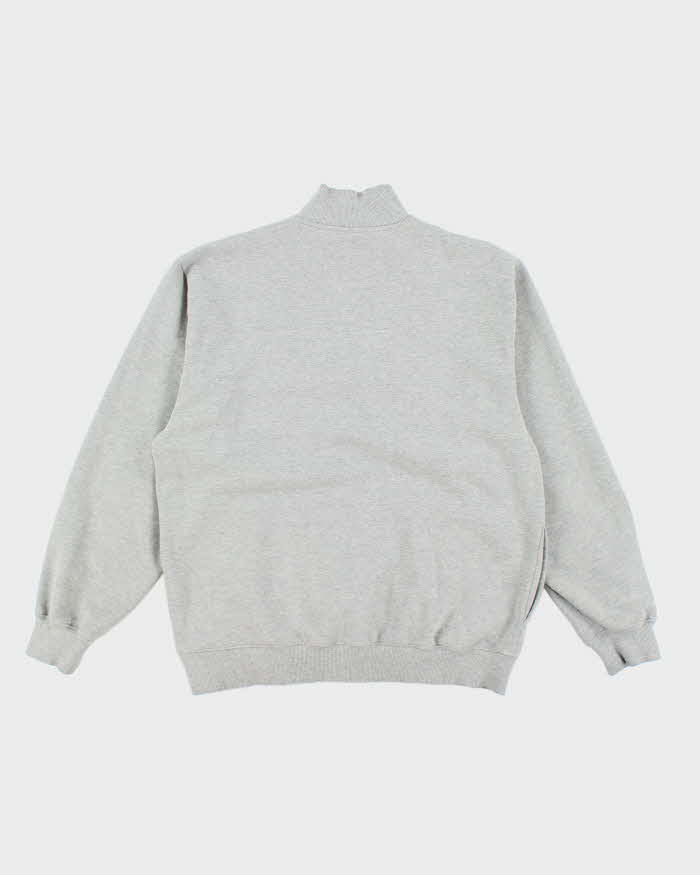 Alltimers Skateboarding Embroidered Centre Logo Quarter Zip Sweatshirt - L
