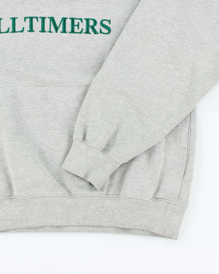 Alltimers Skateboarding Embroidered Centre Logo Quarter Zip Sweatshirt - L