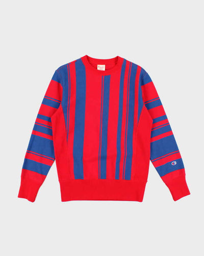 Vintage 00s Champion Reverse Weave Striped Sweatshirt - XS