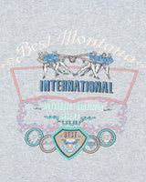 Vintage 90's Sports Graphic Ringer Style Sweatshirt - M