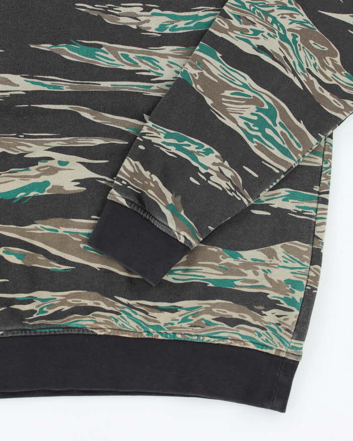 Vintage Y2K Adidas Tree Bark Camo Sweatshirt - L