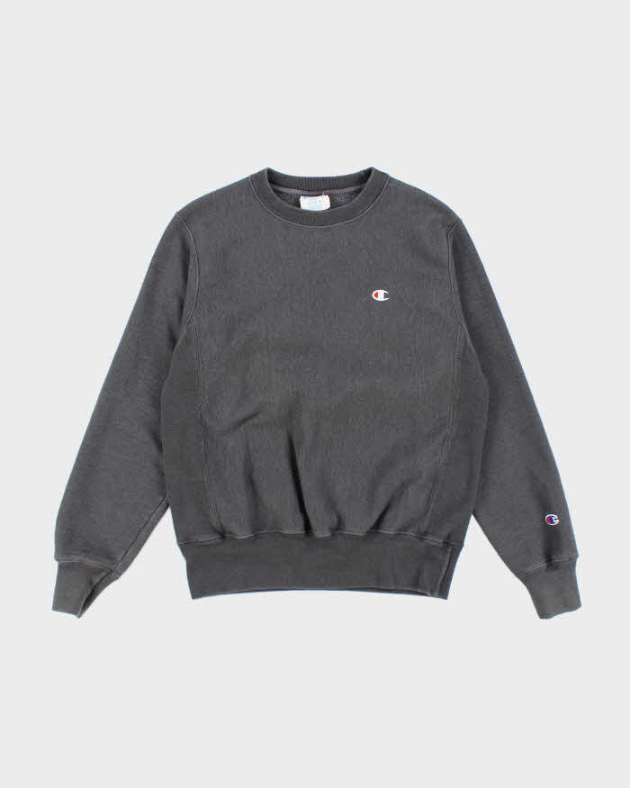 Vintage Champion Heavyweight Faded Grey Reverse Weave Sweatshirt - S