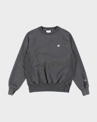 Vintage Champion Heavyweight Faded Grey Reverse Weave Sweatshirt - S