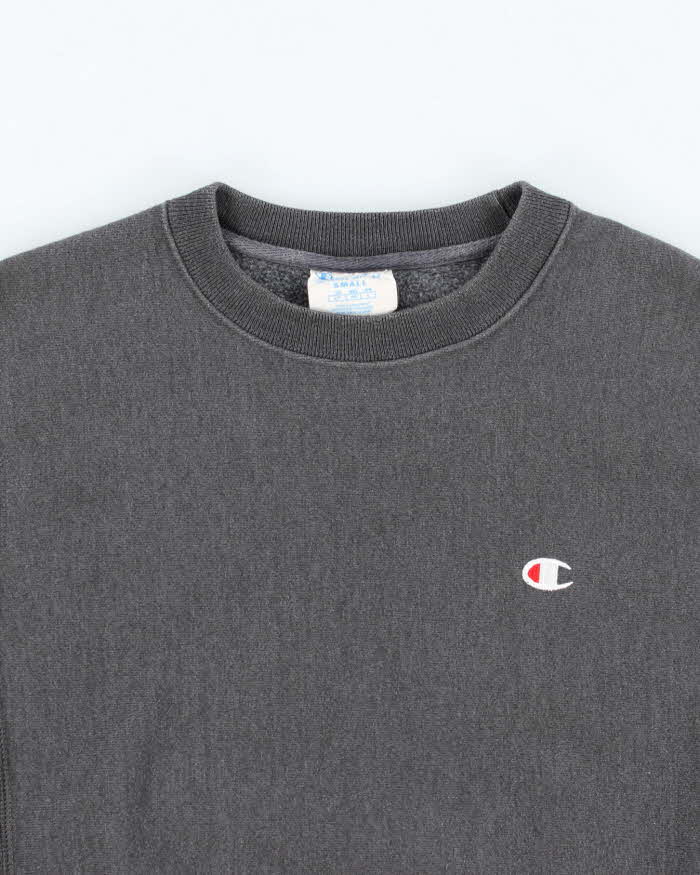 Vintage Champion Heavyweight Faded Grey Reverse Weave Sweatshirt - S