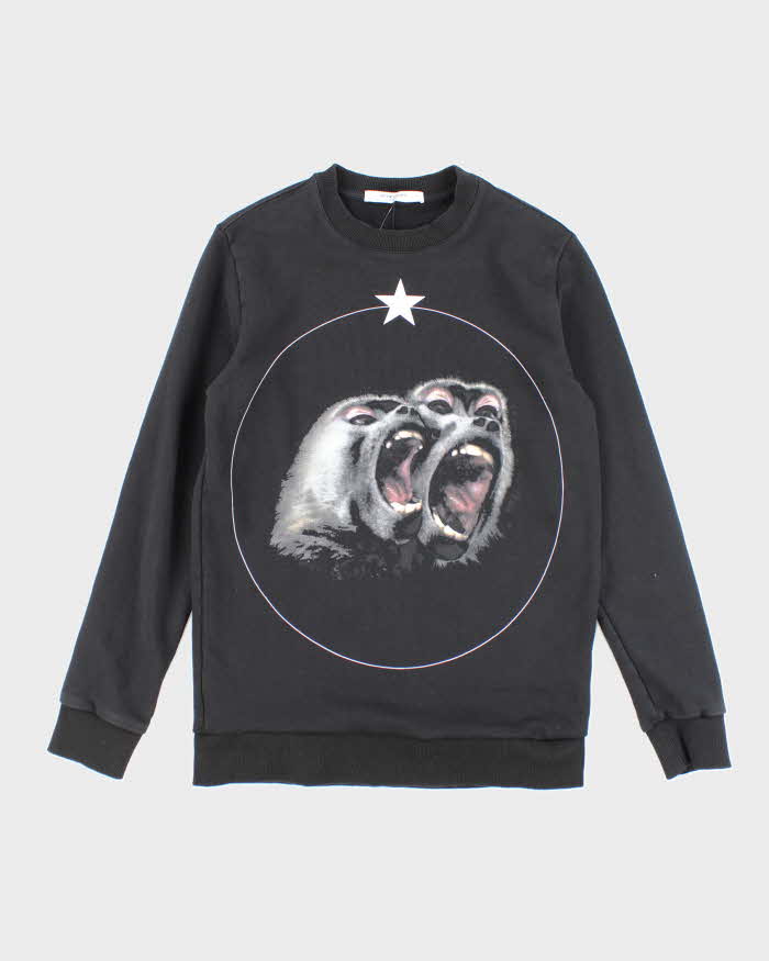 Vintage Givenchy Monkey Twin Head Graphic Sweatshirt - XS