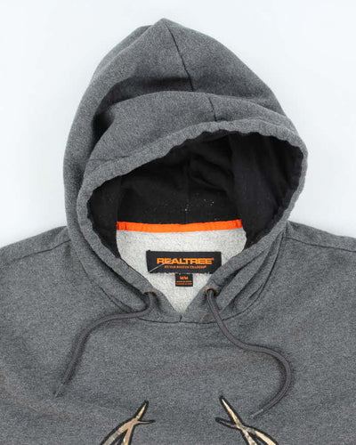 Vintage Y2K Real Tree Camo Spell Out Hoodie - M