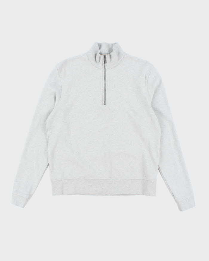 Vintage Burberry Brit Small Embroidered Logo Quarter Zip Sweatshirt - L