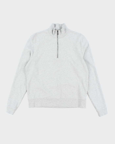 Vintage Burberry Brit Small Embroidered Logo Quarter Zip Sweatshirt - L