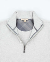 Vintage Burberry Brit Small Embroidered Logo Quarter Zip Sweatshirt - L