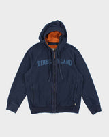 Vintage Y2K Timberland Spell Out Zip Up Hoodie - L