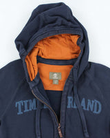 Vintage Y2K Timberland Spell Out Zip Up Hoodie - L