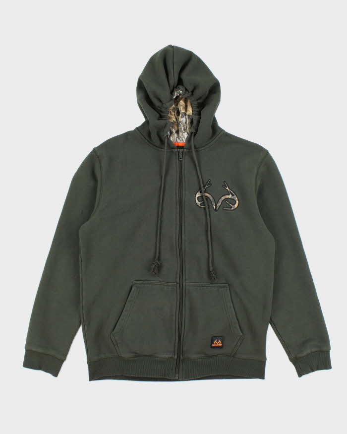 Vintage Y2K Real Tree Small Camo Logo Zip Up Hoodie - M
