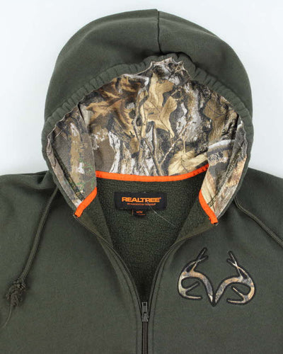 Vintage Y2K Real Tree Small Camo Logo Zip Up Hoodie - M
