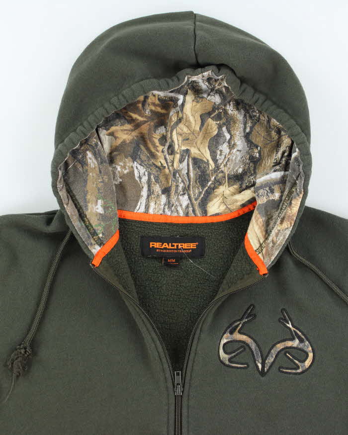 Vintage Y2K Real Tree Small Camo Logo Zip Up Hoodie - M