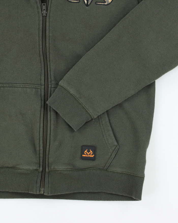 Vintage Y2K Real Tree Small Camo Logo Zip Up Hoodie - M