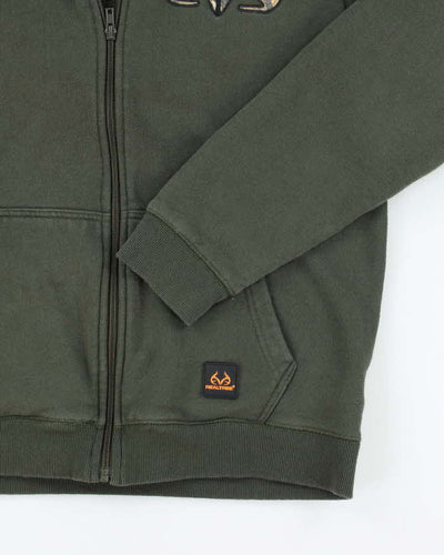 Vintage Y2K Real Tree Small Camo Logo Zip Up Hoodie - M