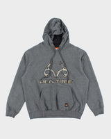 Vintage Y2K Real Tree Centre Logo Hoodie - L